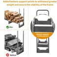 thumbnail image 4 of QinaQin 4FT Steel Firewood Rack with Waterproof Cover, Black, 4 of 7