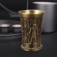 thumbnail image 3 of Vaso de chupito novedoso, vaso para sorbos de aleación de zinc antiguo para cócteles de fiesta Ramsés de bronce, 3 of 8