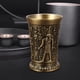 thumbnail image 3 of Vaso de vidrio, vaso para sorbos, vaso con relieve antiguo, para accesorios de bar Ramsés de bronce, 3 of 8