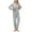 Gray(New), variant on Womens Solid Color Silk-like Fabric Pajamas Sets Lapel Long Sleeve Lounge Warm Sleepwear with Pockets