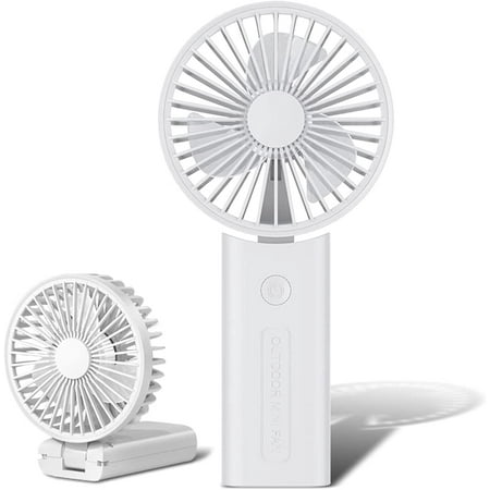 

Protable Handheld Fan 3000 mAh Upgraded Battery Operated Powerful Desk Fan Silent Mini Personal Fan for Girls Women Men Indoor Outdoor Travel Speed Adjustable Cooling Fan USB Rechargeable Folding