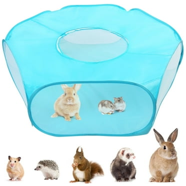 Prime Pets Small Animal Playpen with Zippered Cover, Pet Cage Tent for Guinea Pigs, Rabbit, Hamster