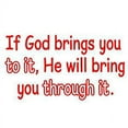thumbnail image 2 of VWAQ If God Brings You To It, He Will Bring You Through It Wall Decal VWAQ-1654 (22"W X 12"H, Red), 2 of 2