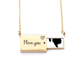thumbnail image 1 of Ridicule Gesture Outline Pattern Letter Envelope Necklace Pendant Jewelry, 1 of 3