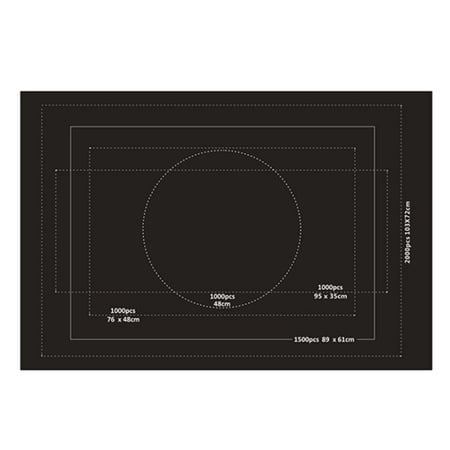 LeeQinersw Up Cloth Mat Game Easy Storage Jumbo Board Toys Save Space - Black 2000 Black