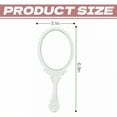thumbnail image 4 of RAGUPEL Hand Mirrors with Handle,Mirror with Oval Frame 6.9"*3.1"*0.4" Handheld Mirror,Non-Distorting Mirror Surface Hand Held Mirrors with Handle,White, 4 of 7