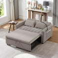 thumbnail image 5 of TUANLUO Loveseat with Pull-Out Sofa Bed, Convertible Sofa Bed with 2 Pillows, Futon Sofa Bed with 3 USB Ports and 360° Swivel Phone Holder, Sofa Bed Sleeper for Home Living Room Bedroom, Light Gray, 5 of 10