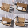 thumbnail image 5 of Handwoven Rattan Cable Management Box, Handwoven Rattan Cable Organizer, Decorative Cord Organizer for Power Strips and Chargers, Ventilated Storage Box for Home and Office, 5 of 7