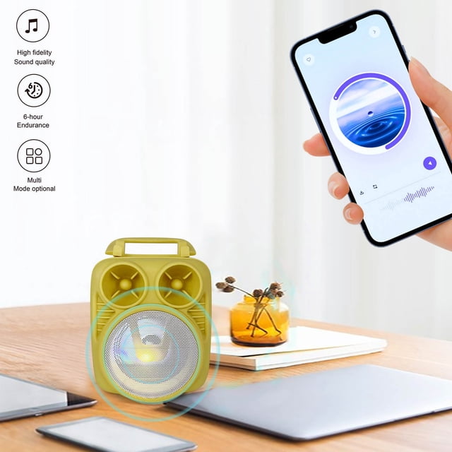 Altavoz inalámbrico Bluetooth Altavoz K Canción Volumen Hogar Exterior Teléfono móvil Tarjeta Subwoofer Altavoz portátil Radio/USB/TF a Audio