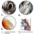 thumbnail image 3 of Designart "Red Blue Horse With Sunglasses And Shirt" Animals Horse Wall Decor, 3 of 5