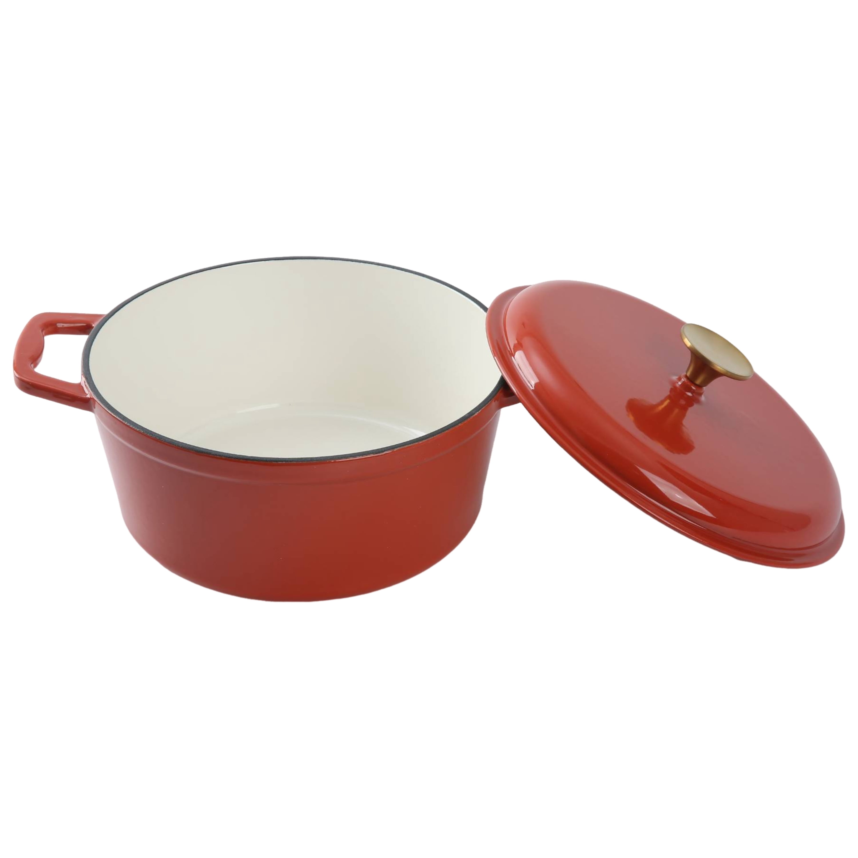 Mainstays 4.75qt Oven-Safe Ceramic Enamel Cast-Iron Dutch Oven, Red
