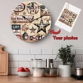 thumbnail image 5 of Wall Clock 14 Inch 4th of July Round Silent Decorative Wall Clocks Battery Operated for Living Room Bedroom Kitchen Classroom Decor, Patriotic Words Rustic American Barn Star,Large, 5 of 7