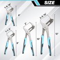 SHALL 4Piece Groove Joint Pliers Set, 12/10/8/6 Inch Adjustable Water