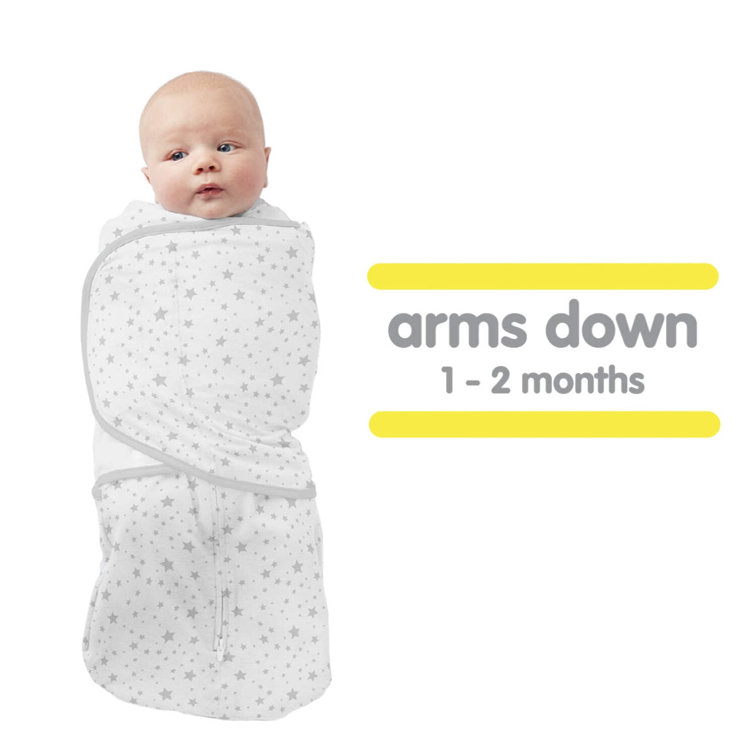 BreathableBaby 3-in-1 Swaddle Trio, Starlight Gray, Activewear Jersey Knit, 0-4 months