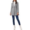 thumbnail image 2 of Unique Bargains Women's Turn Down Collar Buttoned Casual Mid-Long Winter Coat XL Grey, 2 of 6