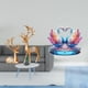 thumbnail image 2 of Escultura de acrílico de cisne reno europeo, artesanía coleccionable, para amantes de los ciervos, centro de mesa, decoración de gabinete de mesa, est, 2 of 8