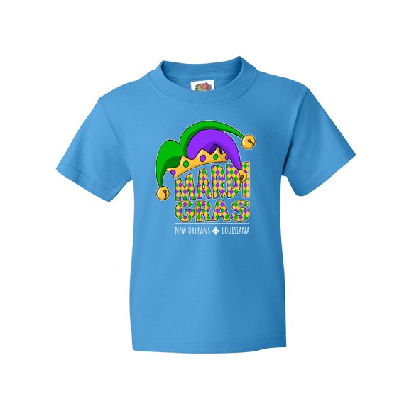 Inktastic Mardi Gras New Orleans Louisiana Jester Hat Youth T-Shirt