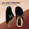thumbnail image 4 of Chase & Chloe Women's Suede Clogs Adjustable Buckle Mules Cork Footbed Sandal Potato Shoes with Arch Support, 4 of 5