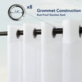 thumbnail image 4 of Easy-Going Sheer Grommet Outdoor Curtains, 100" x 84", 1 Panel, White, 4 of 7