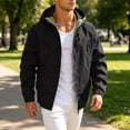 thumbnail image 2 of Tqyyweavej Mens Rain Jacket Waterproof Windproof Outdoor Raincoat with Zip Pocekts Hooded Drawstring Windbreaker for Hiking, Cycling, Fishing, 2 of 10