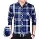 thumbnail image 4 of Camisa con botones para hombre,Camisa informal a cuadros de manga larga para hombre Camiseta de manga larga para hombre construida para durar, 4 of 8