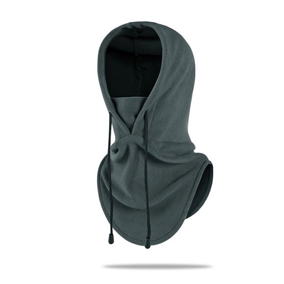 Masque Complet Masque Facial Cagoule Chauffe-Cou Capuche Sports d'Hiver Ski Hommes Femmes Masque Tactique Hommes Pare-Brise Capuche Gris