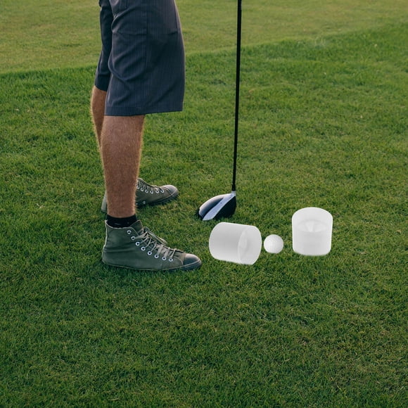 HAMPPLIES 2Pcs White Golf Hole Cup Made of Plastic for Golf Course Training Equipment