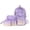 Purple, variant on 3 Pcs Baseball Ice Cream Drip Backpack Set 14'' Baseball Drip Bag with Lunch Box Pencil Bag for Sport Travel BackPack