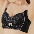 thumbnail image 5 of YWDJ Bras for Women Full Coverage Padded Comfortable Bras Large Bust No Wires Bras Adjustable Straps Push up Wrap Sleep Bras Padded Plus Size Lace Comfort Bras Solid Comfy Bras Black M, 5 of 5