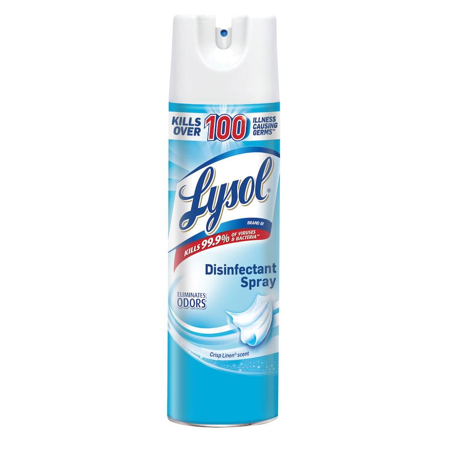 Lysol Colorless Liquid Aerosol Crisp Linen Scent Disinfectant Spray 12.
