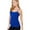 Royal Blue, variant on Women's & Juniors Basic Adjustable Spaghetti Strap Short Camisole with Built in Shelf Bra Layer Tank Top Mustard – S