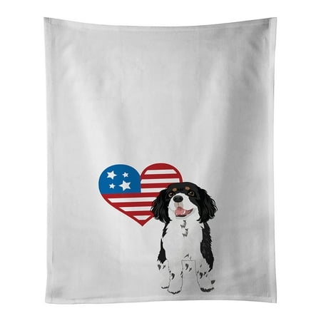 

Cavalier King Charles Spaniel Tricolor #2 Patriotic White Kitchen Towel Set of 2 19 in x 28 in