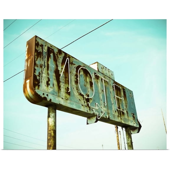 Great BIG Canvas | Rolled Poster Print entitled Vintage Motel I