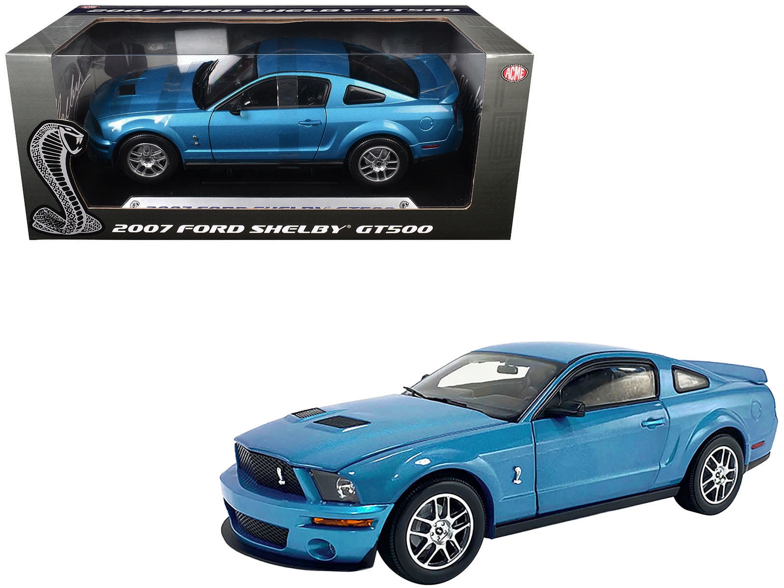Metallic Red with White Stripes 1 by 18 Scale Diecast Model Car
