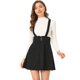 thumbnail image 1 of Día de San Patricio Falda De Tirantes Frontal Con Botones Y Correa De Vestido Informal Para Mujer Negro S, 1 of 5
