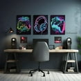 thumbnail image 2 of Hieng Video Game Wall Art Gaming Posters Gamer Wall Decor for Teen Boys Bedroom Graffiti Gamepad Headphones Canvas Prints Cool Pictures Pop Art Painting Men Room Decoration（Only canvas）, 2 of 5