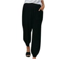 thumbnail image 1 of Bigersell Women's Misses Classic Fit Pant Full Length Pants Women's Outdoor Mountaineering And Skiing Charge Stitching Warm Pants Trousers Baggy Pants for Ladies, 1 of 5