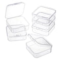 thumbnail image 5 of 6pc Square Plastic Bead Storage Containers Clear 5.4x5.3x2cm Inner Size: 5.1x5.05x1.5cm, 5 of 5