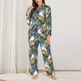 thumbnail image 2 of Daiia Cartoon Squirrel on Branch for Women's Long-Sleeved Pajama Set – Soft & Comfortable Sleepwear Button-Up Pajamas Cozy Lounge Wear-Large, 2 of 7