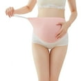 thumbnail image 6 of Baywell Women's Maternity Underwear Over Bump Cotton Pregnancy Panties Plus Size High Waist Seamless Briefs 3 Pieces Pink M-4XL, 6 of 9