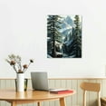 thumbnail image 3 of Nawypu Living Room Canvas Wall Art Bedroom Cedar Forest Wall Decor Painting Winter Mountain Mural Office Wall Decor Home Decor, 3 of 5