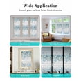 thumbnail image 6 of Window Privacy Film Blue Eucalyptus Leaves Stained Glass Window Film Decorative Sun Block Window Cover Watercolor Plants Floral Wooden Window Clings Static Adhesive Sticker for Bathroom 17.7"x78.7", 6 of 7