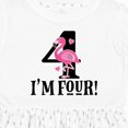 thumbnail image 4 of Inktastic 4th Birthday Flamingo Girls Toddler Dress, 4 of 5