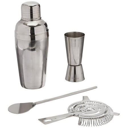 Estilo 4 Piece Stainless Steel Professional Tail Shaker And Bar Estilo 4 Piece Stainless Steel Professional Tail Shaker And Bar Tool Set