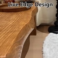 thumbnail image 4 of Modern Solid Wood Coffee Table, Handmade Rustic Live Edge Center Table for Living Room & Home Office, Farmhouse Style, Elegant Durable Design, 4 of 5