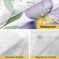 thumbnail image 4 of Spring Floral No Hooks Shower Curtain with Snap-in Liner Romantic Gradient Pink Yellow Purple Flowers Farmhouse Shower Curtains for Bathroom, Waterproof, Easy Install, Washable 66"x72", 4 of 9