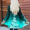 thumbnail image 2 of DDAPJ pyju Ugly Christmas Sweater for Women Long Sleeve Lightweight Casual Open Front Outwear Coat Fall Fashion Clothes Mint Green XXL, 2 of 6
