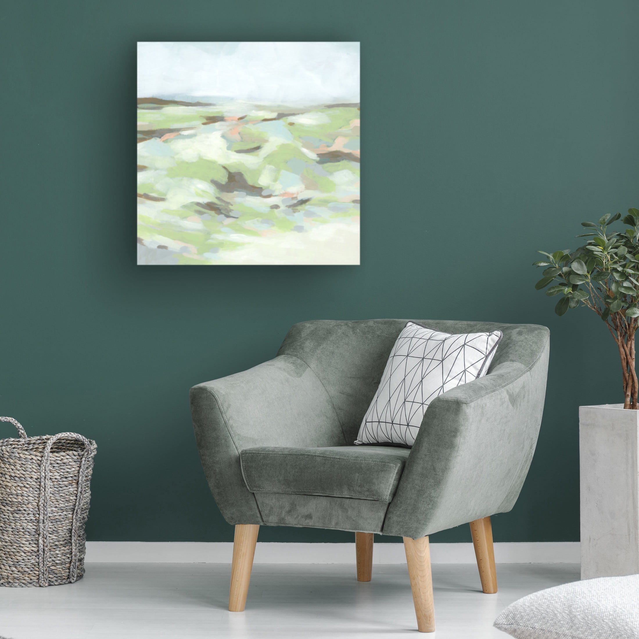Trademark Fine Art June Erica Vess  Green Valley Slope I Canvas Wall Art