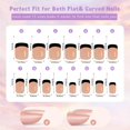 thumbnail image 4 of 150Pcs Press On Nails Gel False Nail Tips 3 in 1 Pre-Colored French Nails Fake Nails 14 Sizes for Nail Extensions, 4 of 11