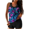 thumbnail image 2 of Gamivast 2 Piece Swimsuit for Women Modest Blouson Tankini Top with Shorts Holiday Summer Tummy Control Bathing Suit Summer Fashion Athletic Swimwear, 2 of 6